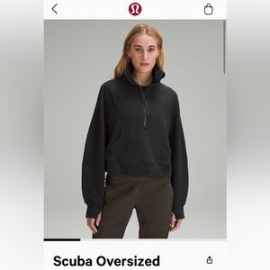 Scuba oversized funnel neck half zip